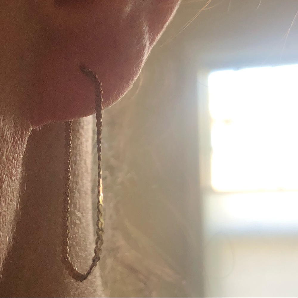 Vintage 14K Gold Chain Front to Back Earrings